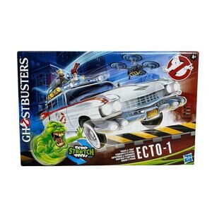 Ghostbusters ECTO-1 Car With Stretch Tech Slimer Track & Trap Frozen Empire New